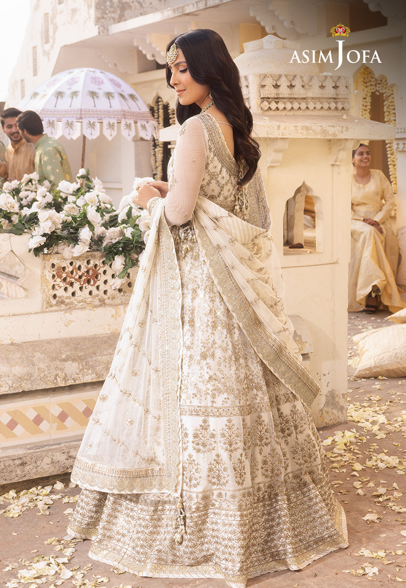 Shehnai by Asim Jofa Embroidered Net 3Pc Suit AJSH-03 - House Of Hania