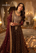 Shehnai by Asim Jofa Embroidered Net 3Pc Suit AJSH-04 - House Of Hania