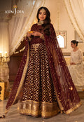 Shehnai by Asim Jofa Embroidered Net 3Pc Suit AJSH-04 - House Of Hania