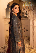 Shehnai by Asim Jofa Embroidered Net 3Pc Suit AJSH-07 - House Of Hania