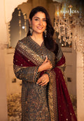 Shehnai by Asim Jofa Embroidered Net 3Pc Suit AJSH-07 - House Of Hania