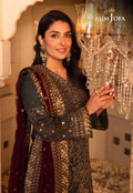 Shehnai by Asim Jofa Embroidered Net 3Pc Suit AJSH-07 - House Of Hania