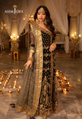 Shehnai by Asim Jofa Embroidered Net 3Pc Suit AJSH-08 - House Of Hania