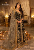 Shehnai by Asim Jofa Embroidered Net 3Pc Suit AJSH-08 - House Of Hania