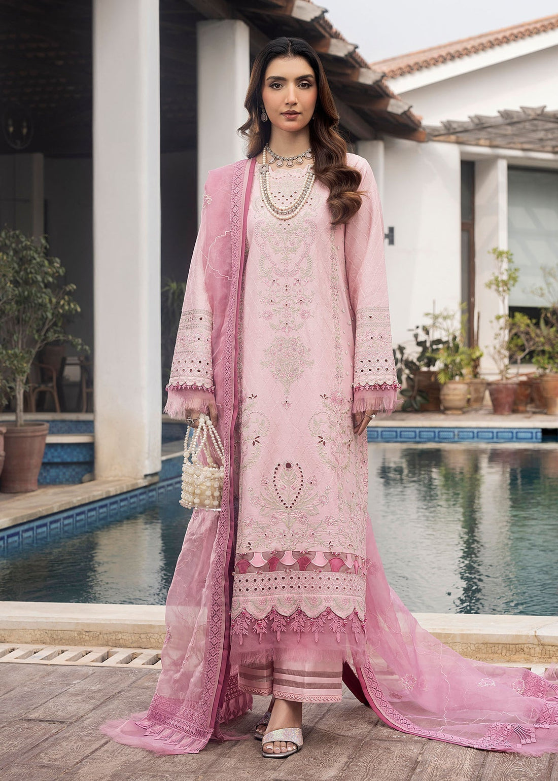 Shurooq | Luxury Lawn 25 | Blossom - House Of Hania