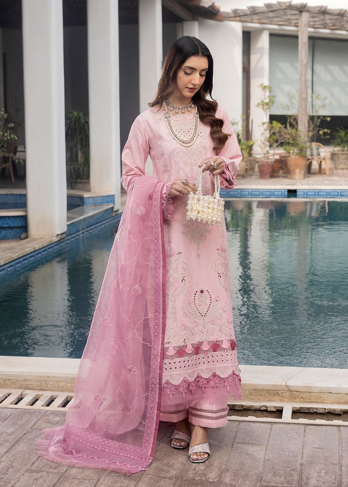 Shurooq | Luxury Lawn 25 | Blossom - House Of Hania
