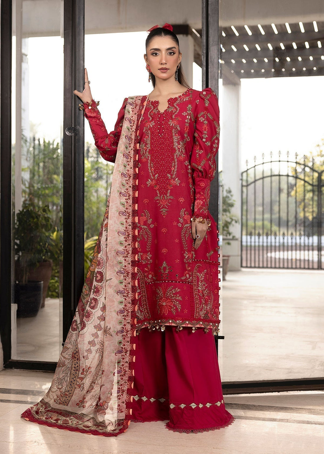 Shurooq | Luxury Lawn 25 | Lina - House Of Hania