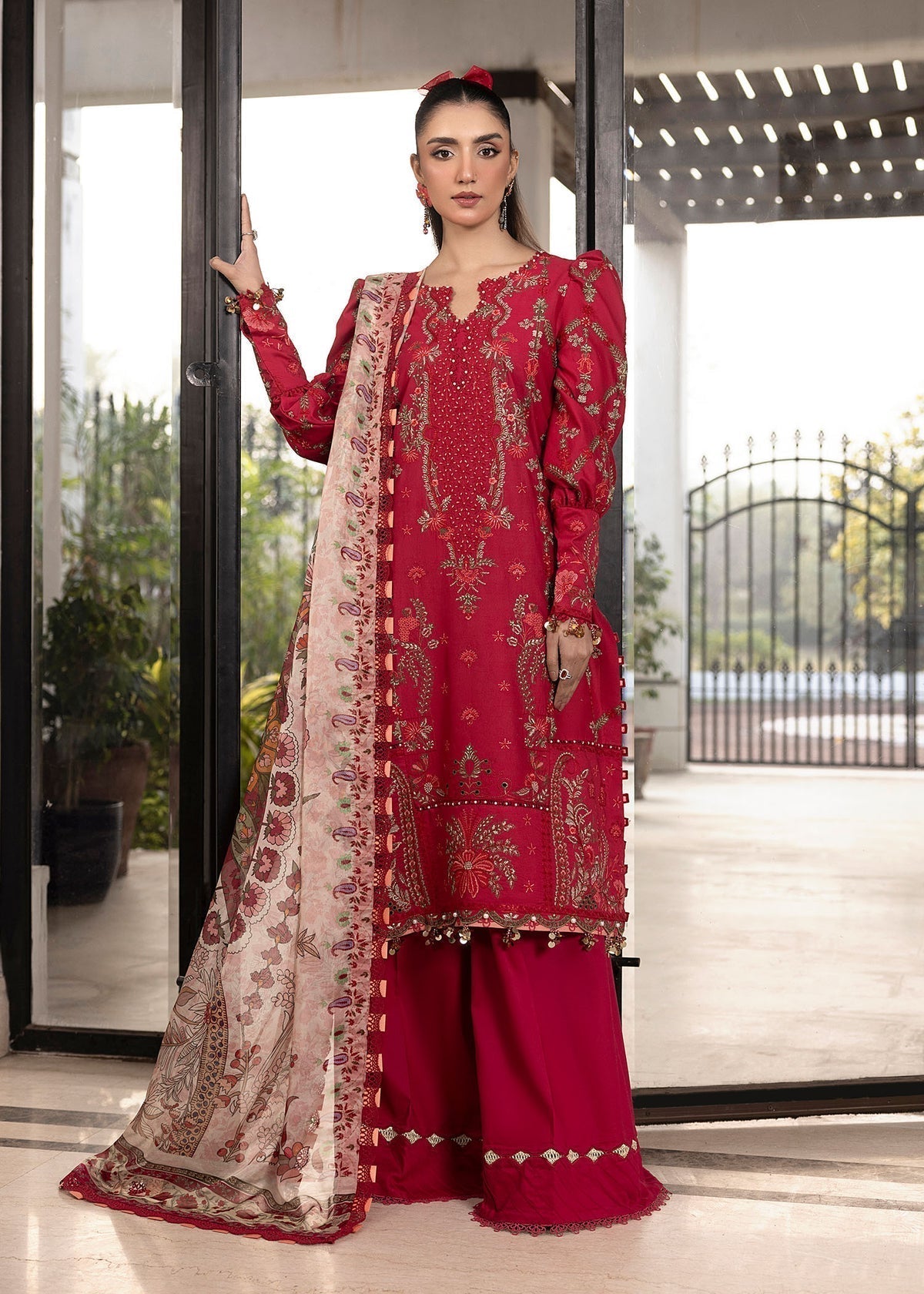 Shurooq | Luxury Lawn 25 | Lina - House Of Hania