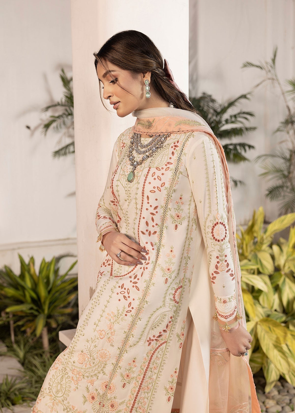 Shurooq | Luxury Lawn 25 | Nora - House Of Hania