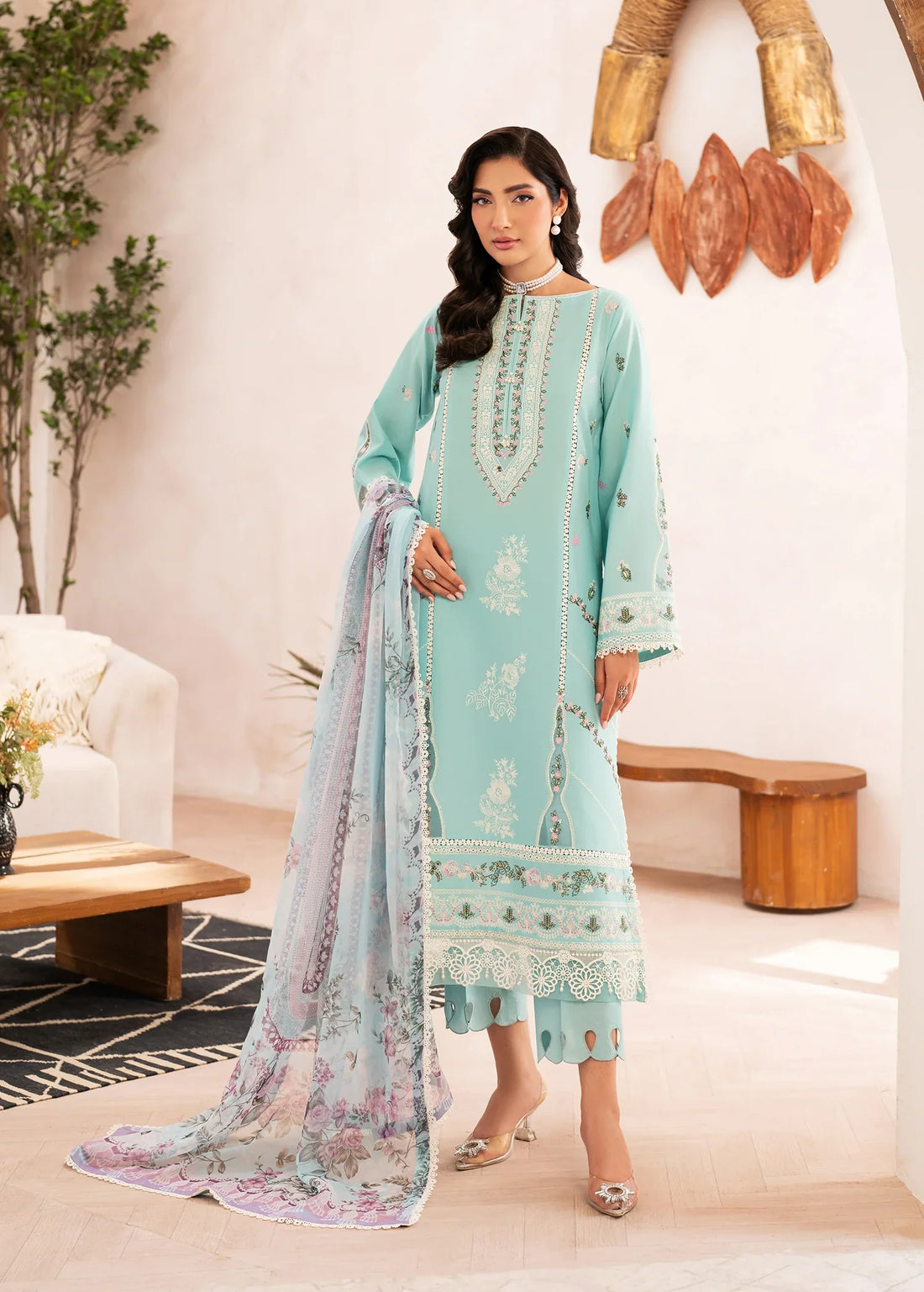 Sifa | Luxury Lawn Stitched | Nisa - House Of Hania
