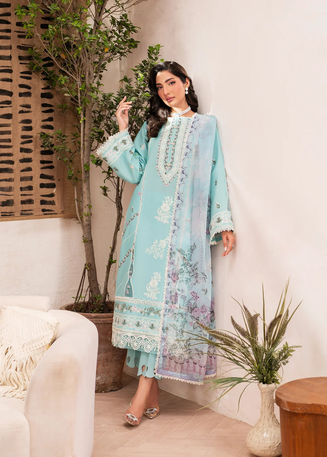 Sifa | Luxury Lawn Stitched | Nisa - House Of Hania