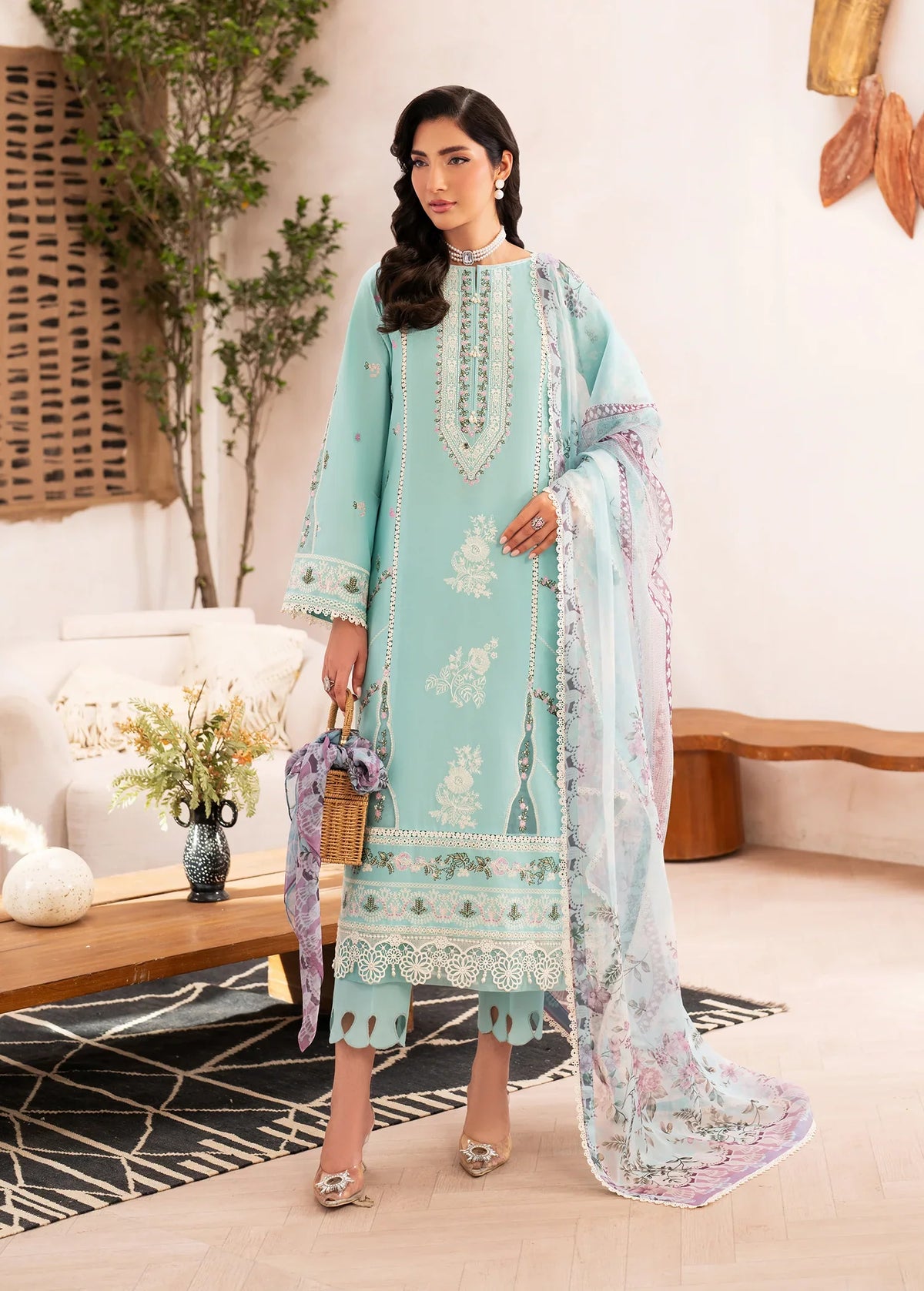 Sifa | Luxury Lawn Stitched | Nisa - House Of Hania