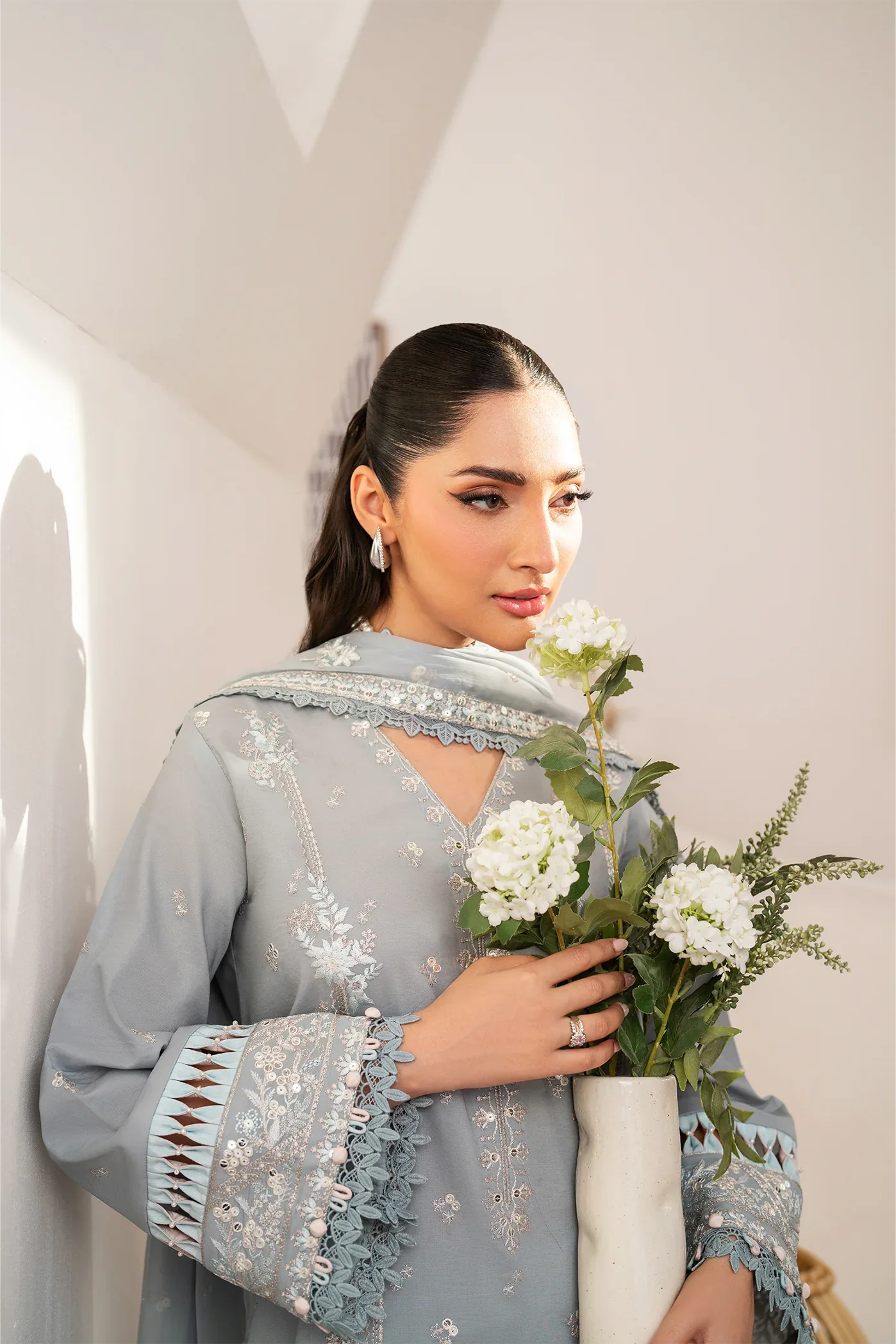 Sifa | Luxury Lawn Stitched | Ravaya - House Of Hania