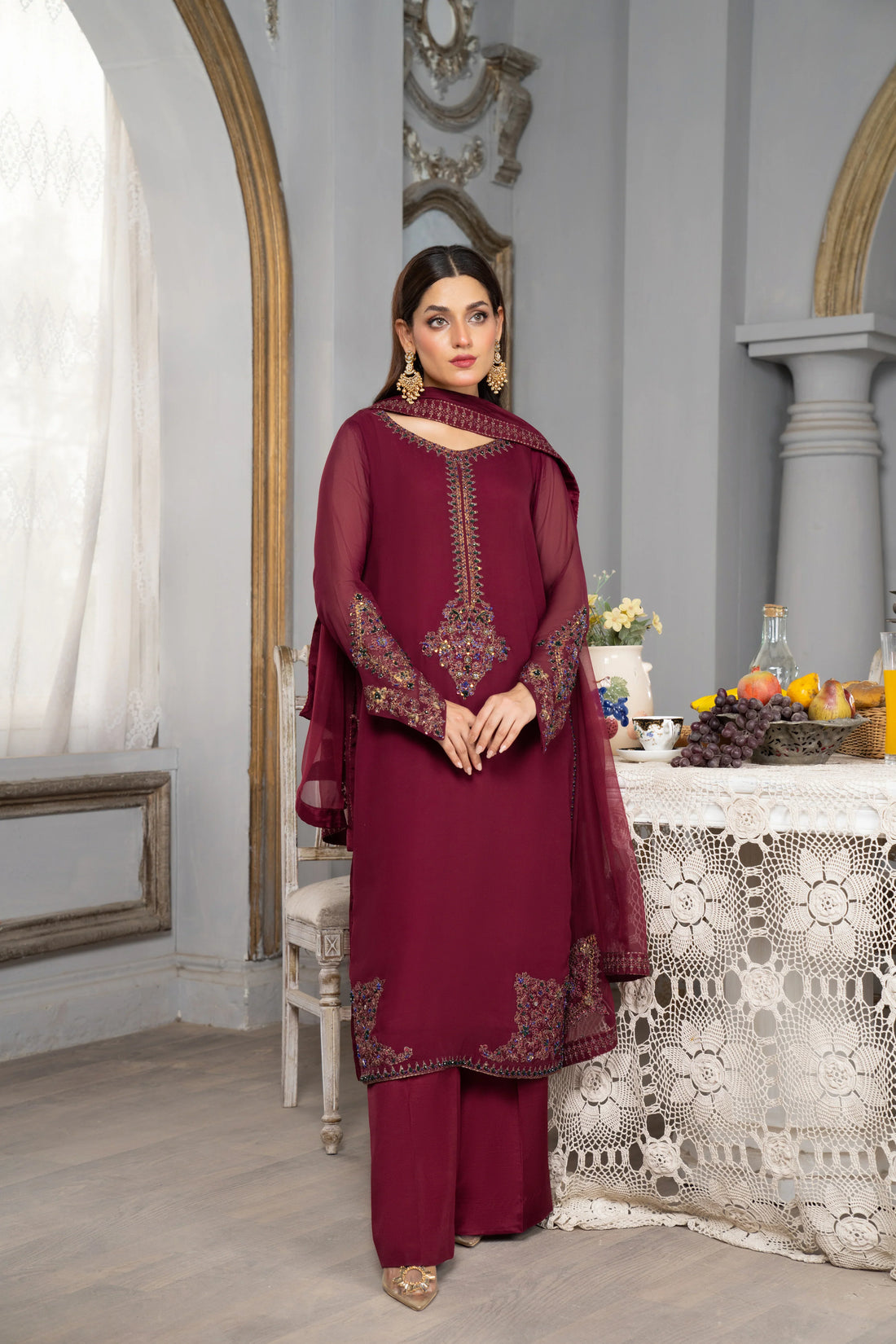 Sifa | Semi Formals | SF-25 - Red - House Of Hania