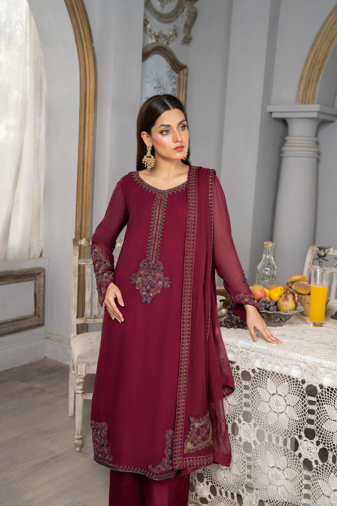 Sifa | Semi Formals | SF-25 - Red - House Of Hania