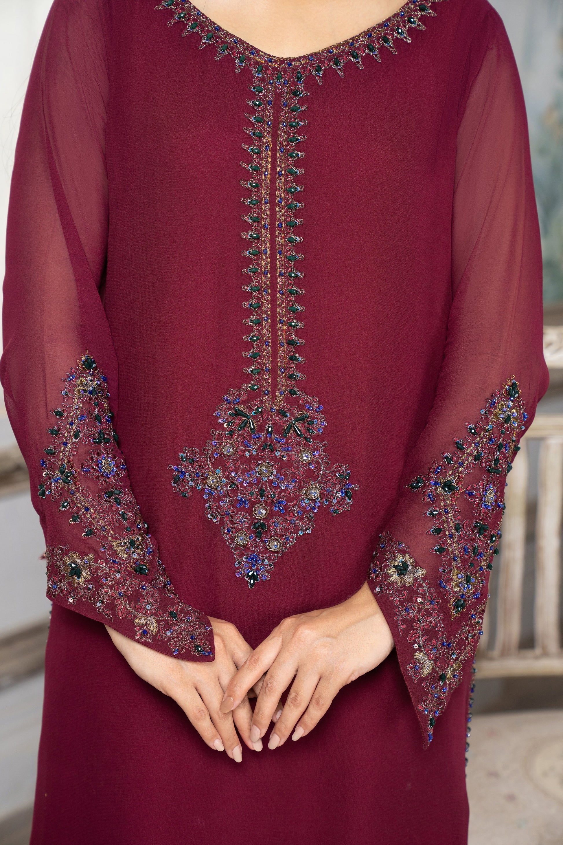 Sifa | Semi Formals | SF-25 - Red - House Of Hania