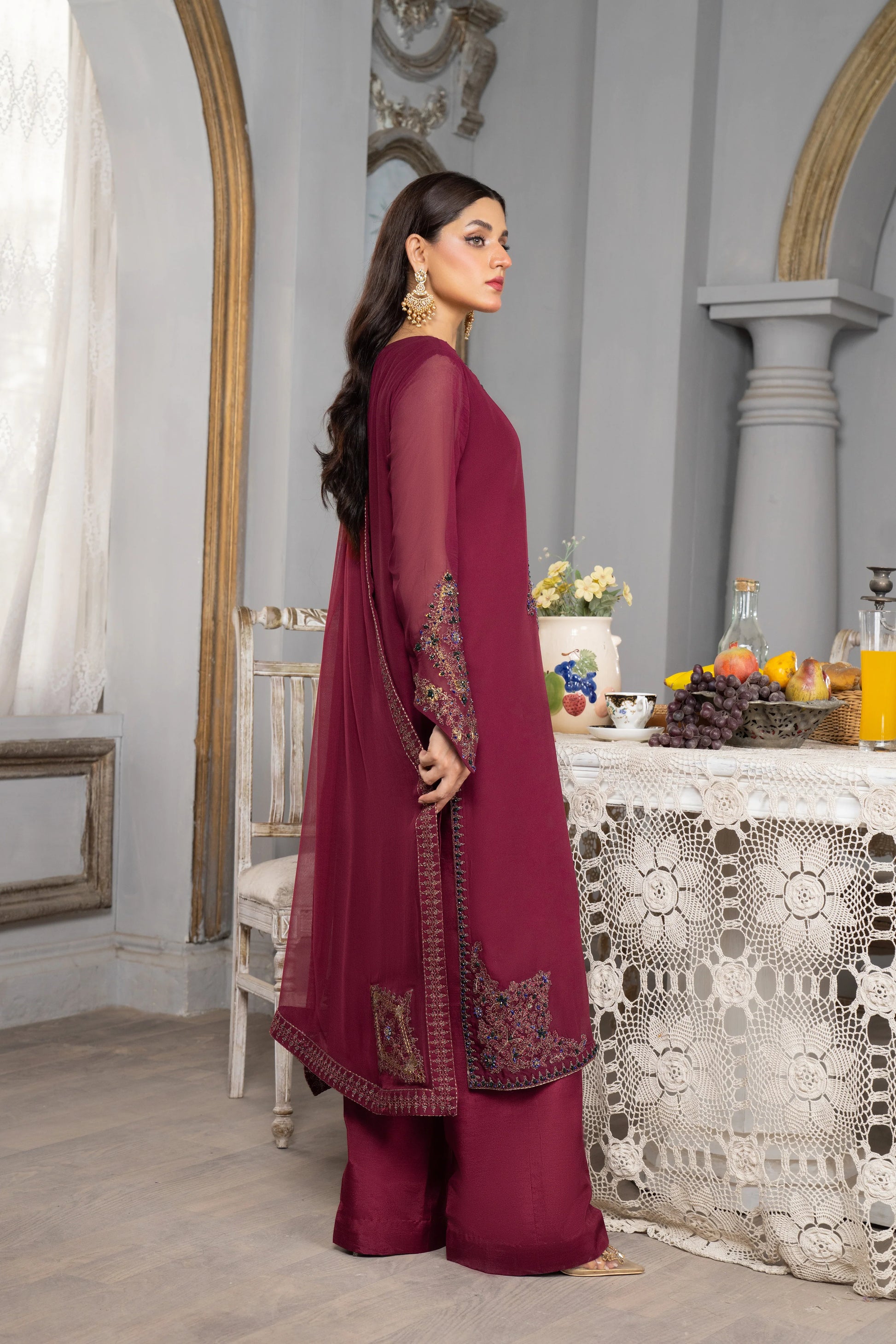 Sifa | Semi Formals | SF-25 - Red - House Of Hania