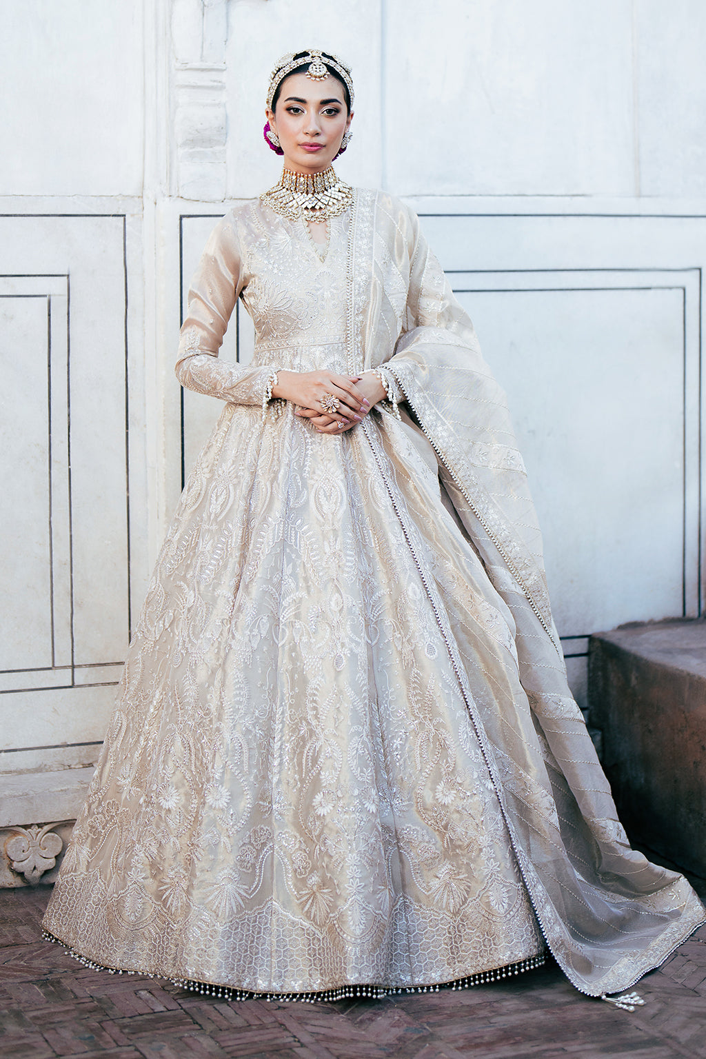 Silsila by Saad Shaikh Embroidered Masori 3Pc Suit D-05 Mira - House Of Hania