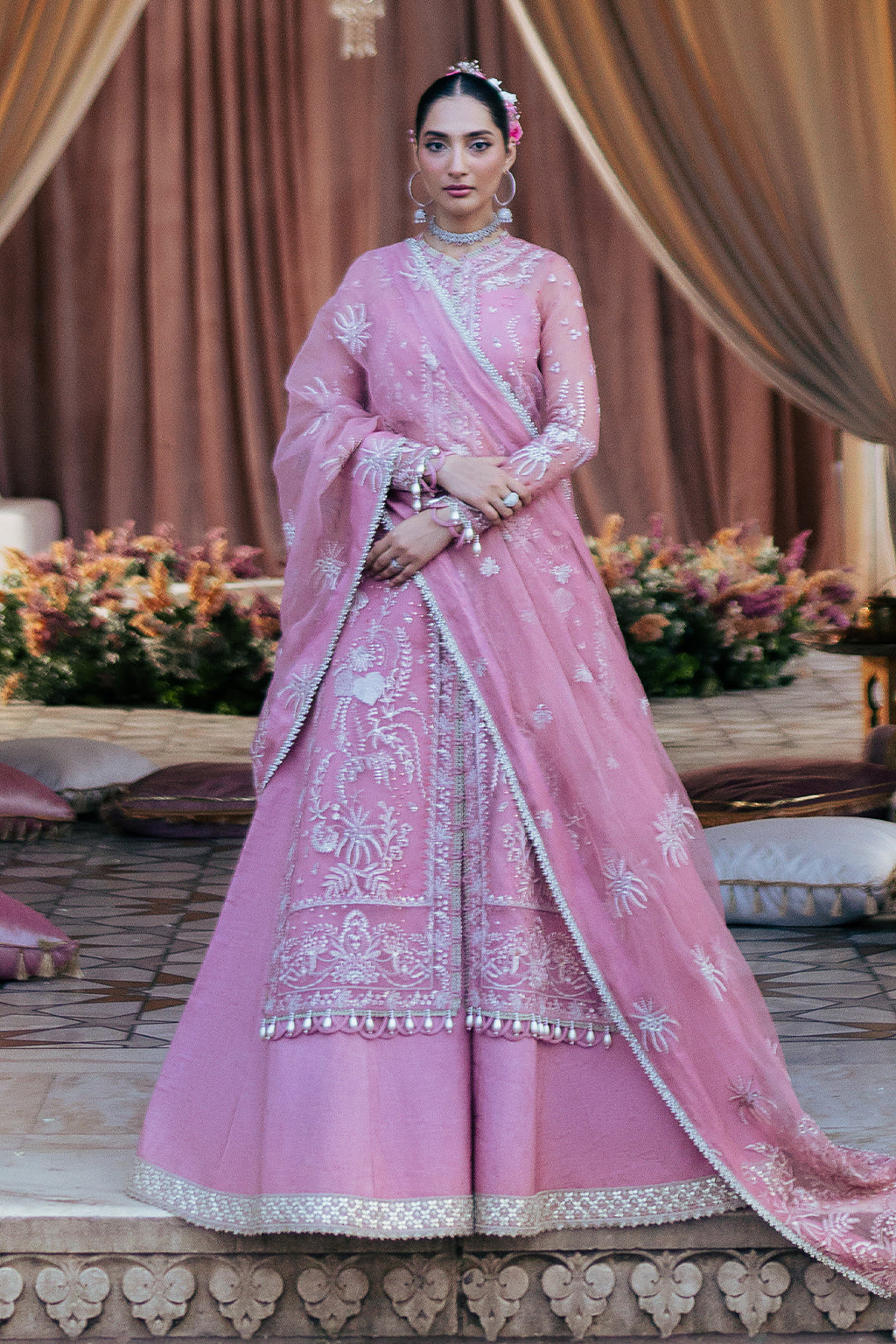 Silsila by Saad Shaikh Embroidered Organza 3Pc Suit D-03 Leya - House Of Hania