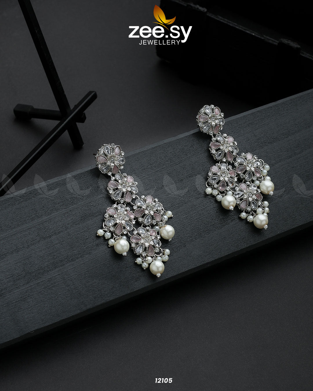 Silver Orchid Earrings - House Of Hania
