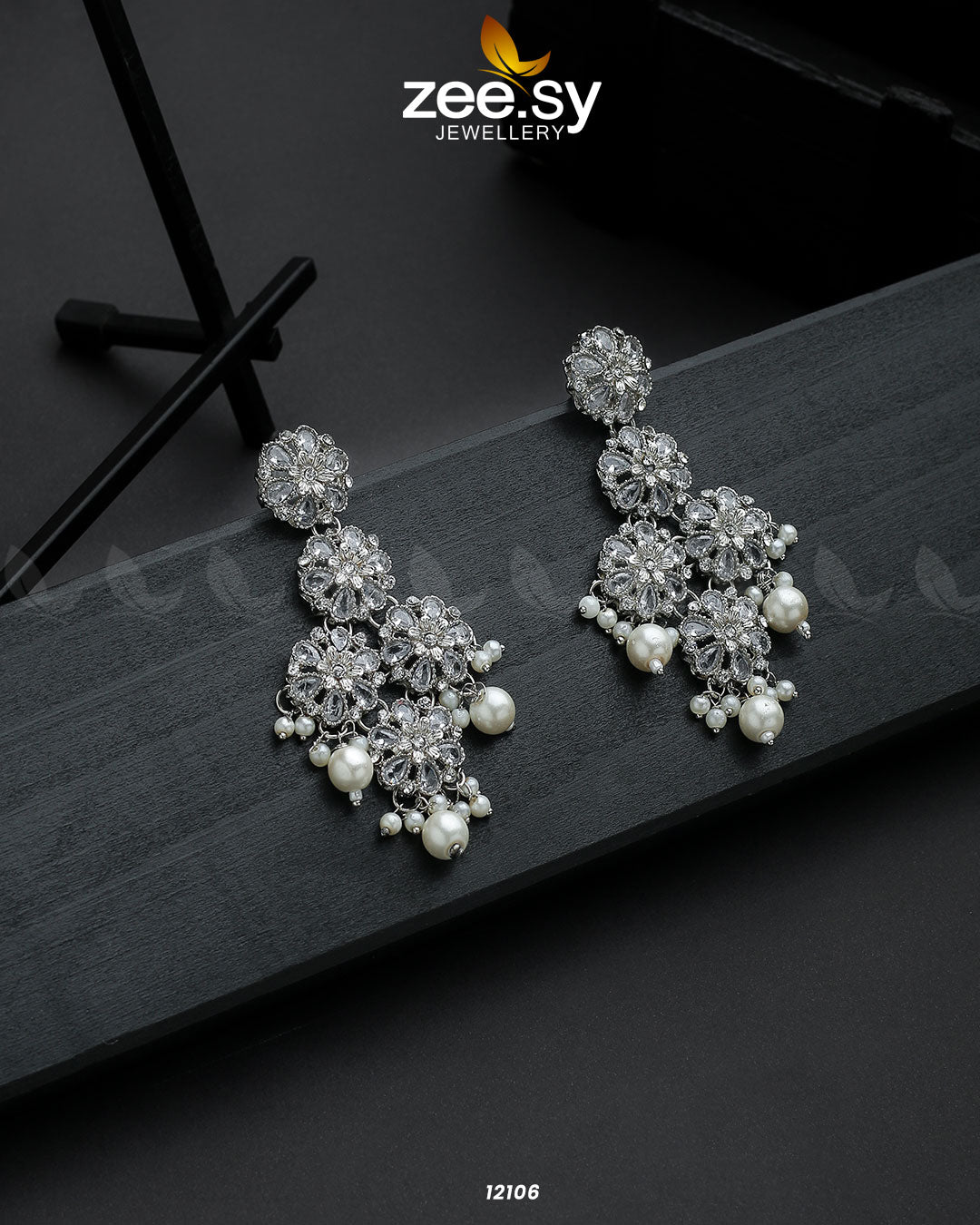 Silver Orchid Earrings - House Of Hania