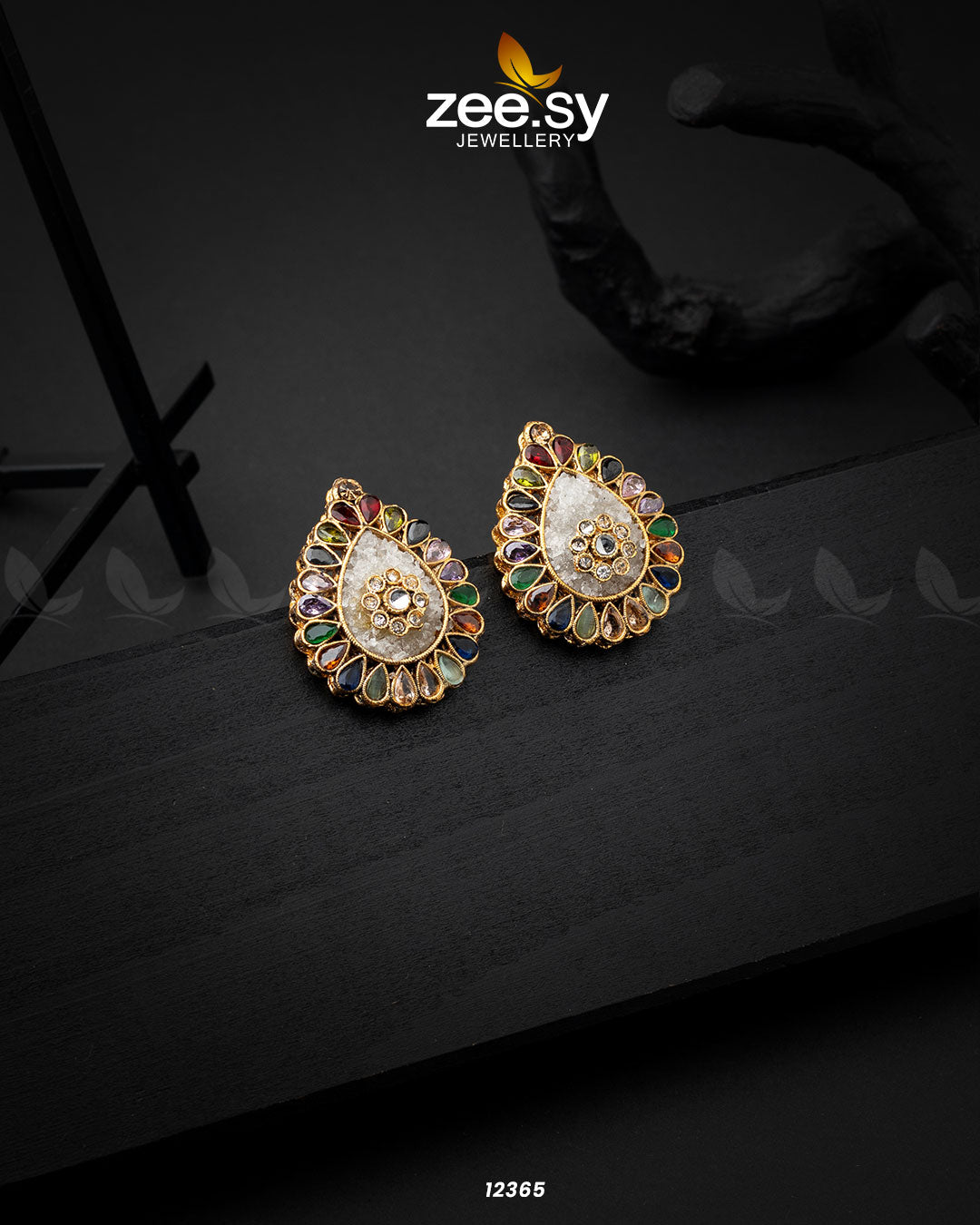 Slate Crush Earrings - House Of Hania