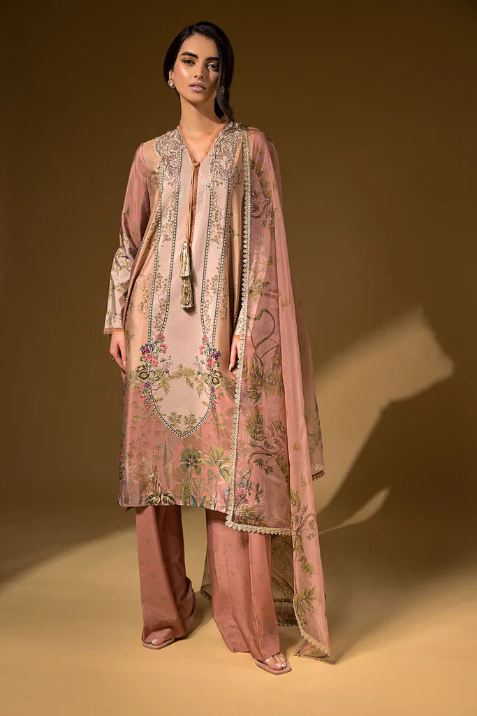 Sobia Nazir | Festive Silk Ready to Wear | Design 01 Festive Silk Ready to Wear Collection 2023 FSRTW-23-01-CD-S - House Of Hania