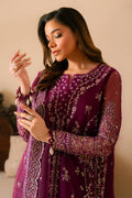 Solene by Ayzel Embroidered Organza 3Pc Suit D-02 HONORA - House Of Hania