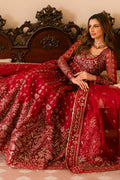 Solene by Ayzel Embroidered Organza 3Pc Suit D-04 ROSE - House Of Hania