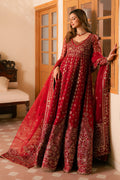 Solene by Ayzel Embroidered Organza 3Pc Suit D-04 ROSE - House Of Hania