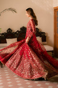 Solene by Ayzel Embroidered Organza 3Pc Suit D-04 ROSE - House Of Hania