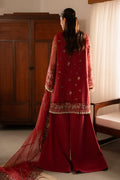 Solene by Ayzel Embroidered Organza 3Pc Suit D-09 ADVA - House Of Hania