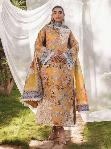 Tahra by Zainab Chottani Embroidered Lawn 3Pc Suit D-02A BEEHA - House Of Hania