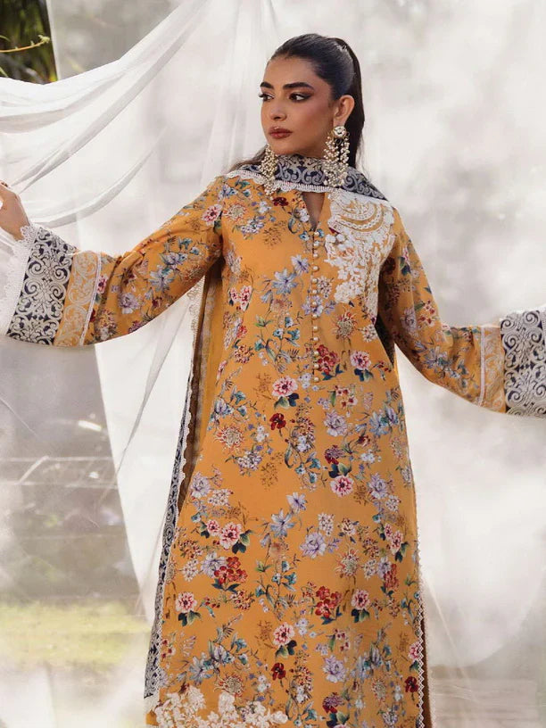 Tahra by Zainab Chottani Embroidered Lawn 3Pc Suit D-02A BEEHA - House Of Hania