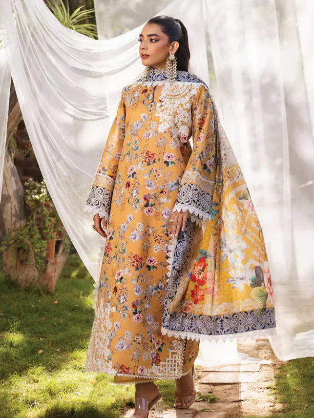 Tahra by Zainab Chottani Embroidered Lawn 3Pc Suit D-02A BEEHA - House Of Hania
