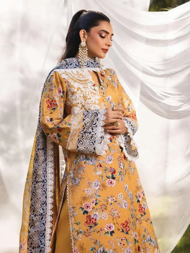 Tahra by Zainab Chottani Embroidered Lawn 3Pc Suit D-02A BEEHA - House Of Hania