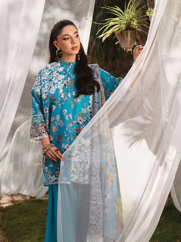 Tahra by Zainab Chottani Embroidered Lawn 3Pc Suit D-02B BEEHA - House Of Hania