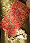 WEDDING FESTIVE ’26 VOL. 1 - CORAL MEDIUM SILK SHAWL - House Of Hania
