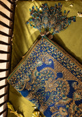 WEDDING FESTIVE ’26 VOL. 1 - ROYAL BLUE MEDIUM SILK SHAWL - House Of Hania