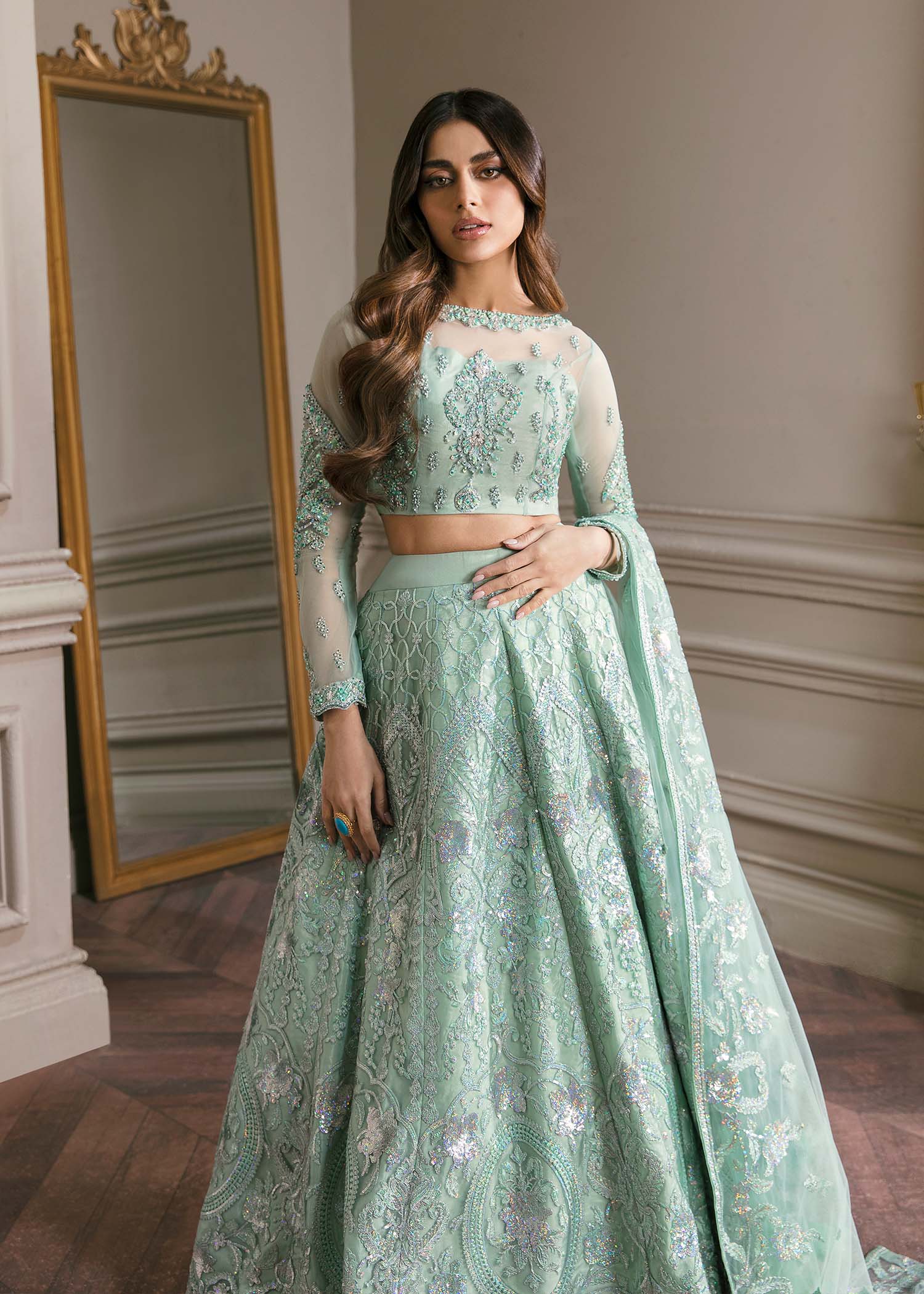Waqas Shah | Malika - E - Elizabeth | BLUE MIST - House Of Hania