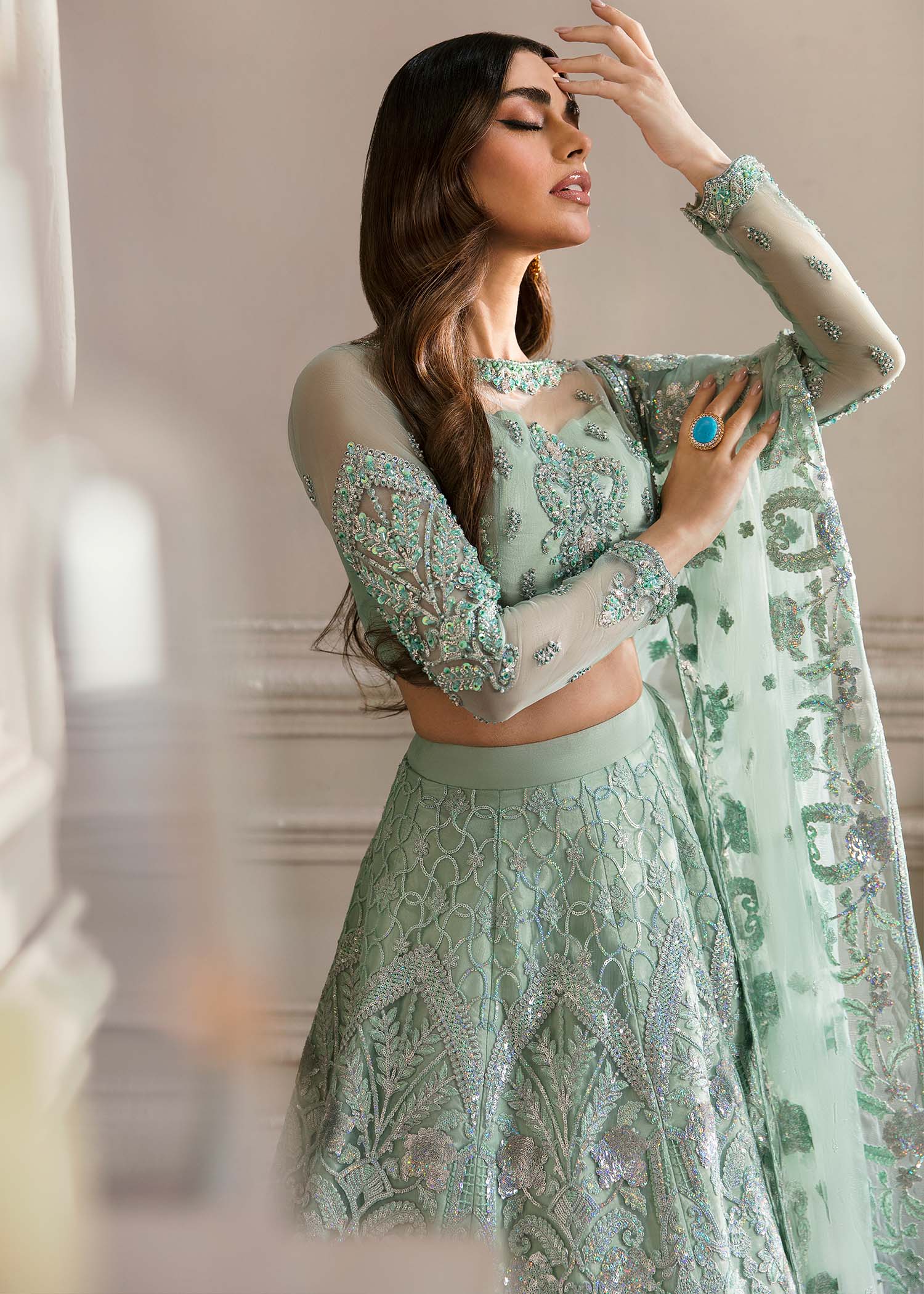 Waqas Shah | Malika - E - Elizabeth | BLUE MIST - House Of Hania