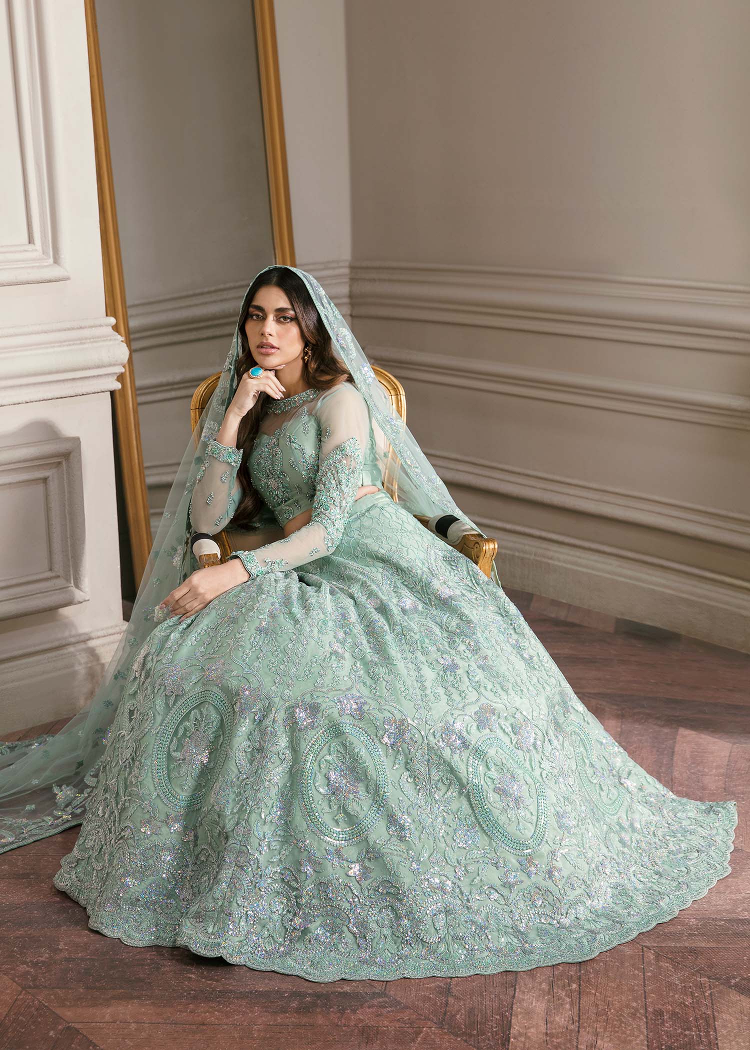 Waqas Shah | Malika - E - Elizabeth | BLUE MIST - House Of Hania