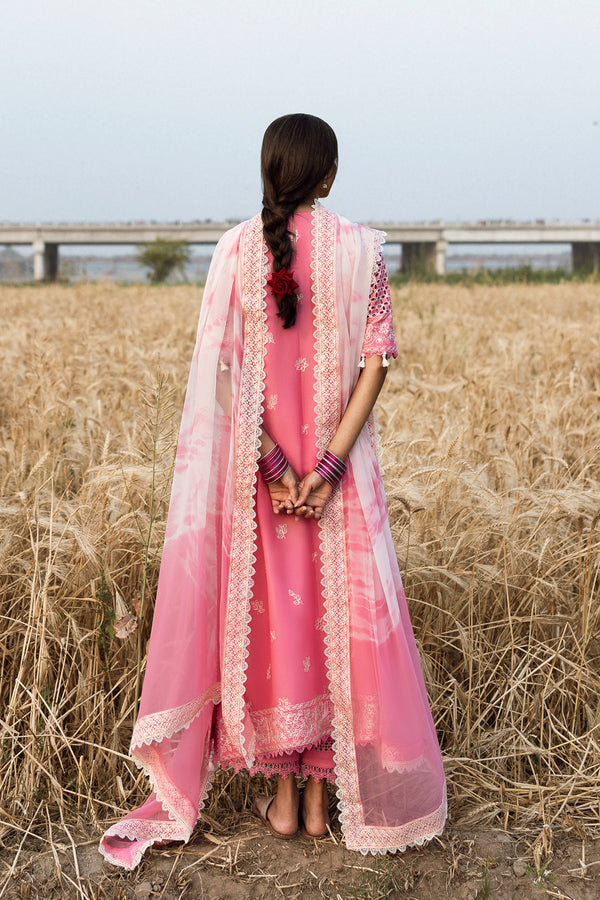 Model wearing Afrozeh Khwaab white shirt & trouser set