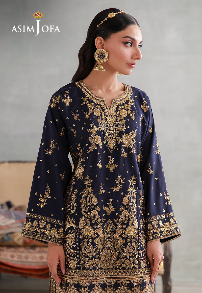 Asim Jofa | luxury Pret'26 | AJLPN-04 Embroidered Poly Silk Stitched 2pcs
