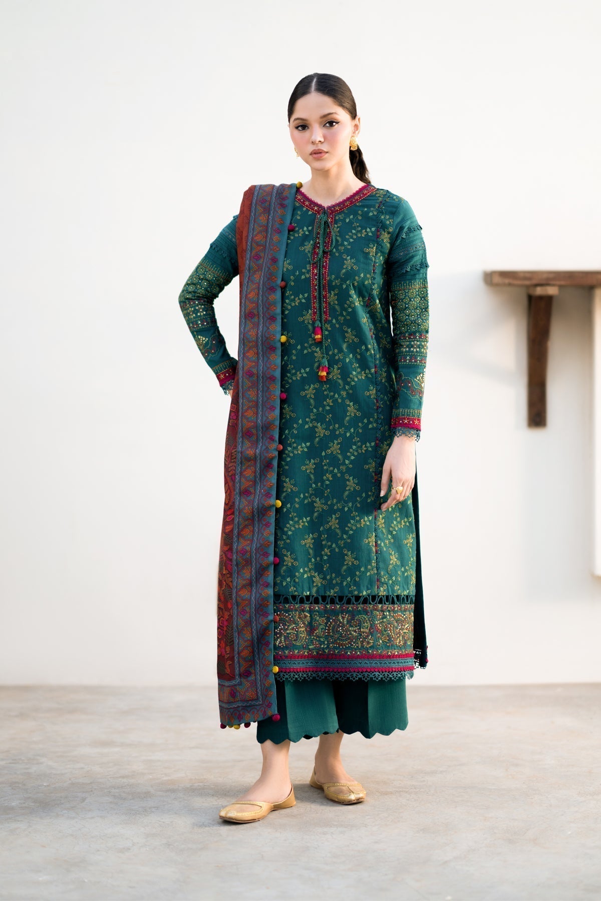 Xenia Formals | Dhoop Kinaray Winter Shawl 24 | ZEMURD - House Of Hania