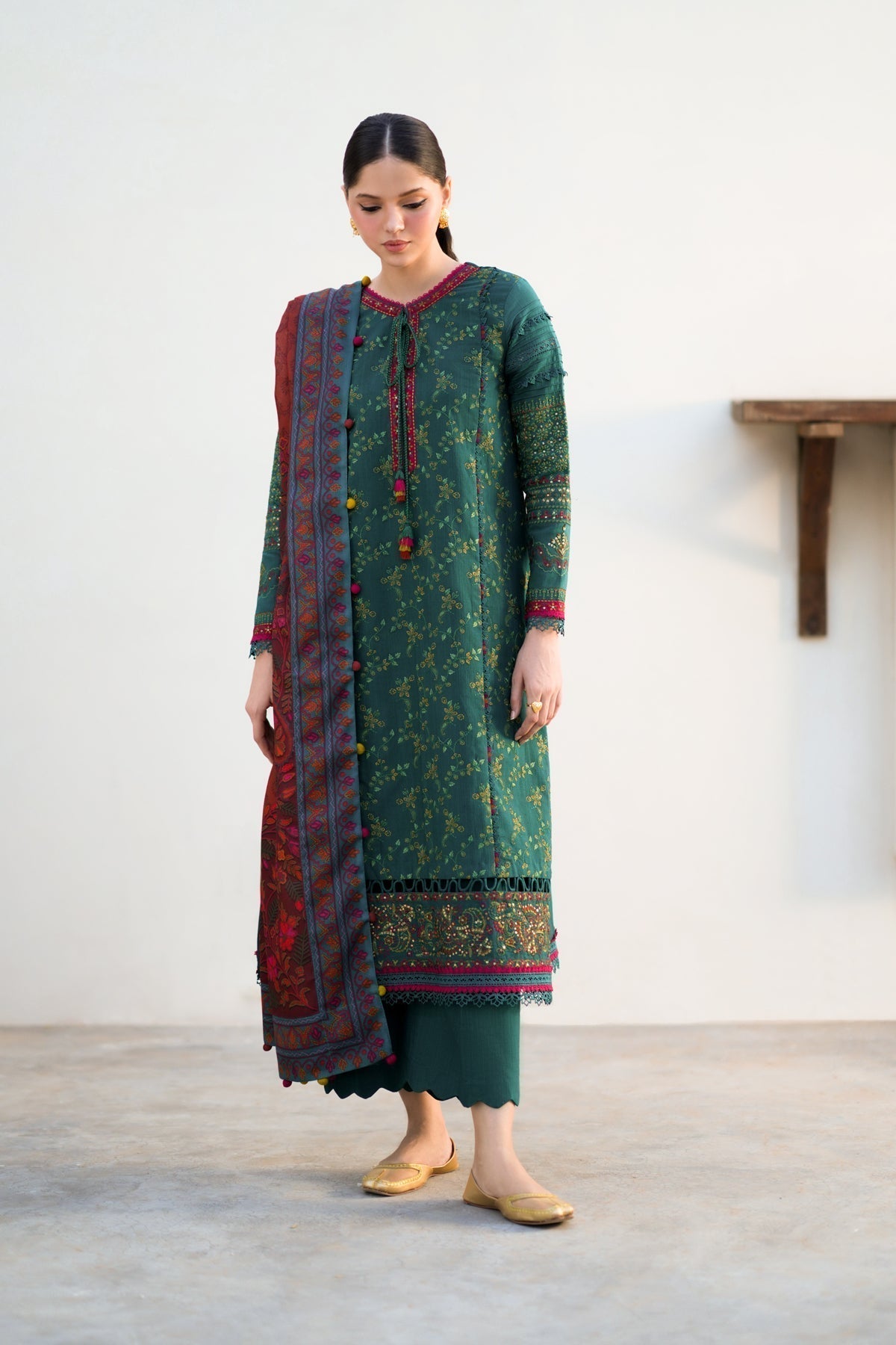 Xenia Formals | Dhoop Kinaray Winter Shawl 24 | ZEMURD - House Of Hania