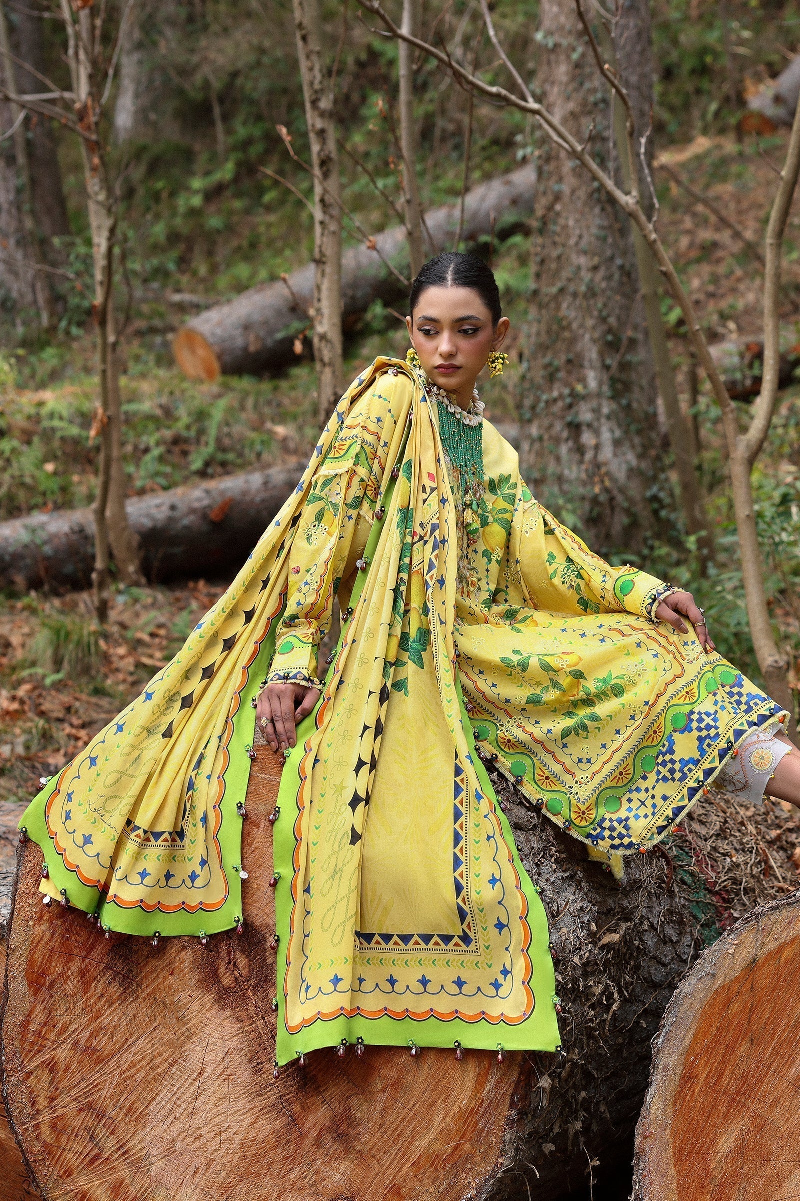 Zaha | Lawn 25 | DAHLIA (ZL25-04 A) - House Of Hania