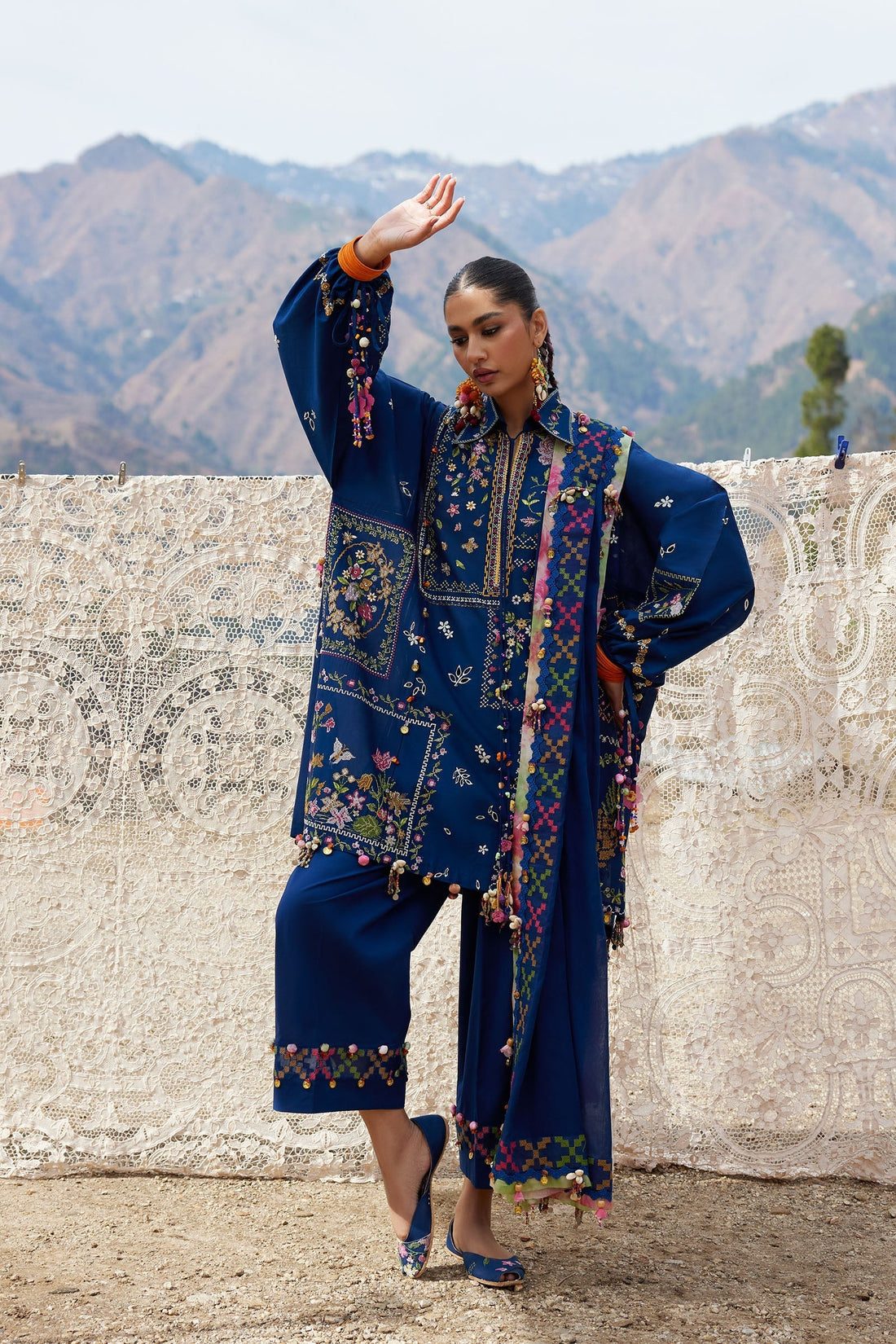 Zaha | Lawn 26 | CǍI FĒNG 彩风 (ZL26-08 A ) - House Of Hania