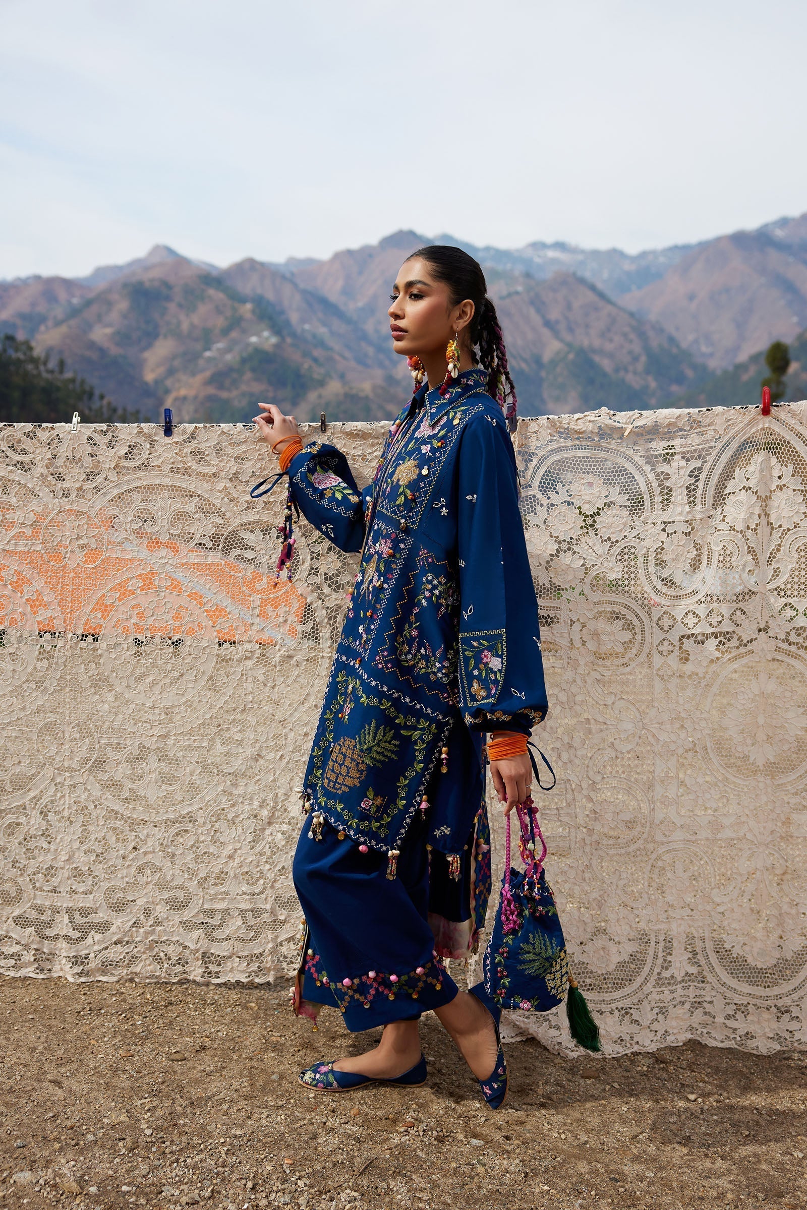Zaha | Lawn 26 | CǍI FĒNG 彩风 (ZL26-08 A ) - House Of Hania