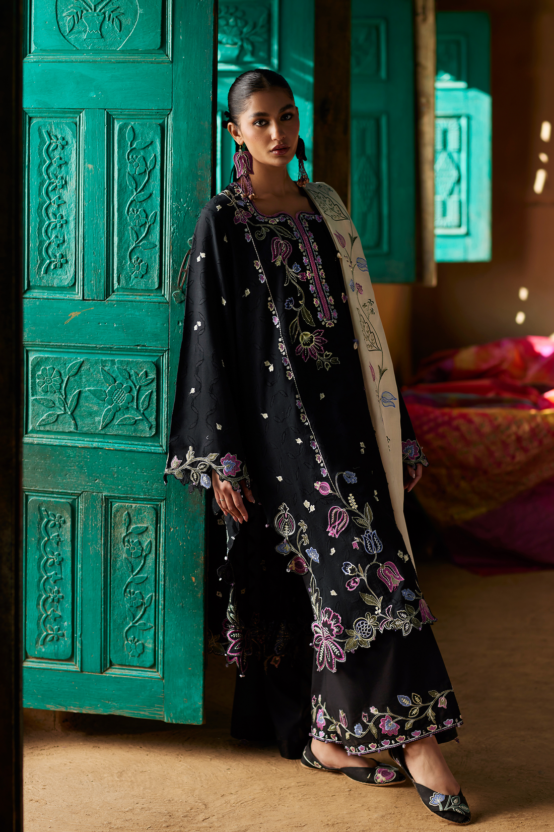 Zaha | Lawn 26 | MÍ SÈ 蜜色 (ZL26-07 B) - House Of Hania
